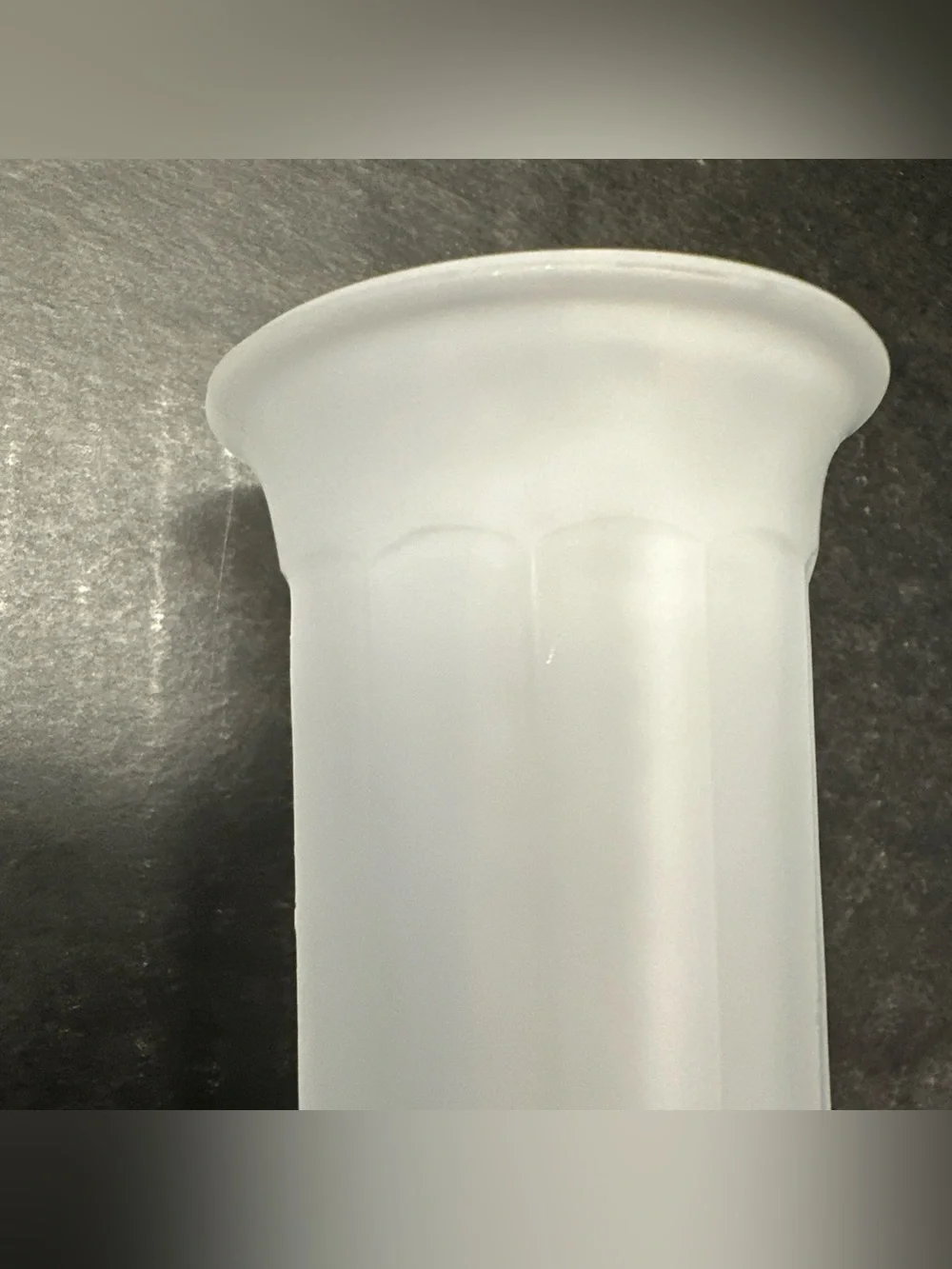 Indiana Glass Frosted White Satin Optic Rib Footed Juice Parfait Glasses Set 2